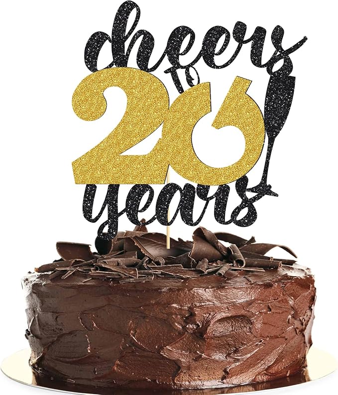 20 岁生日蛋糕精选快乐 20 周年蛋糕装饰二十岁生日派对装饰用品